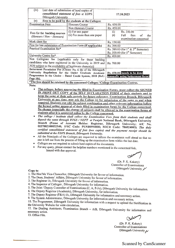 Form Fill up BA BSc BCom Exam corrected 002