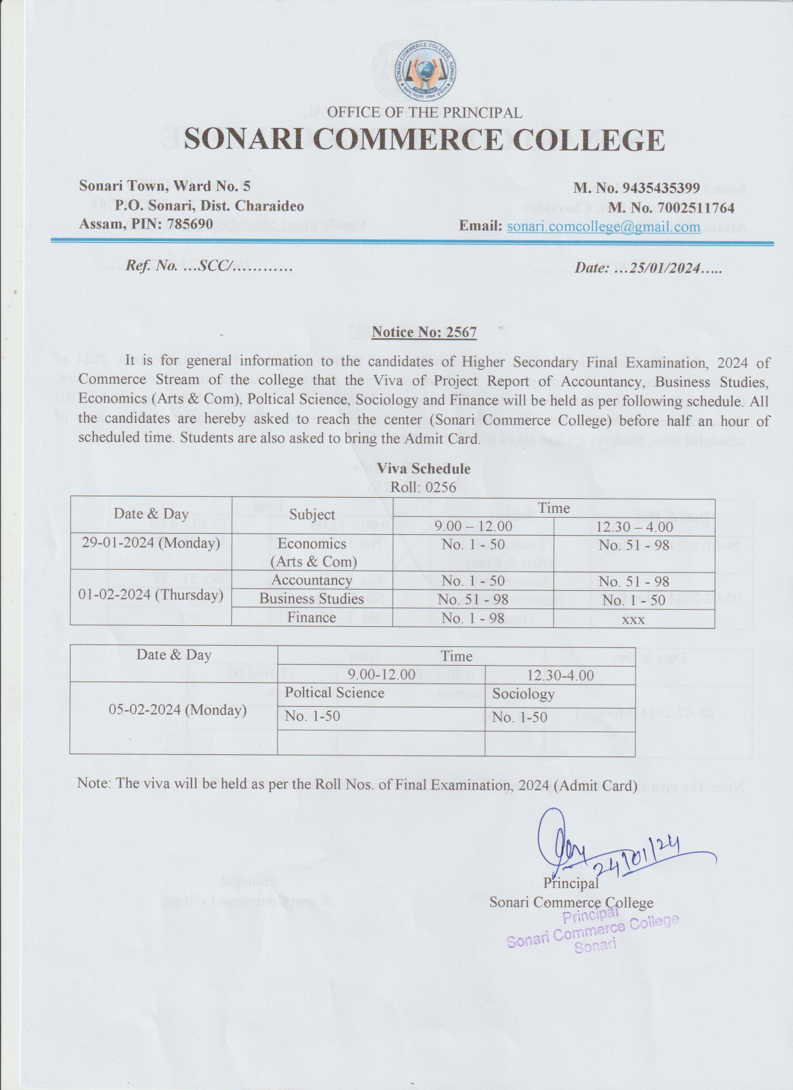 notice viva